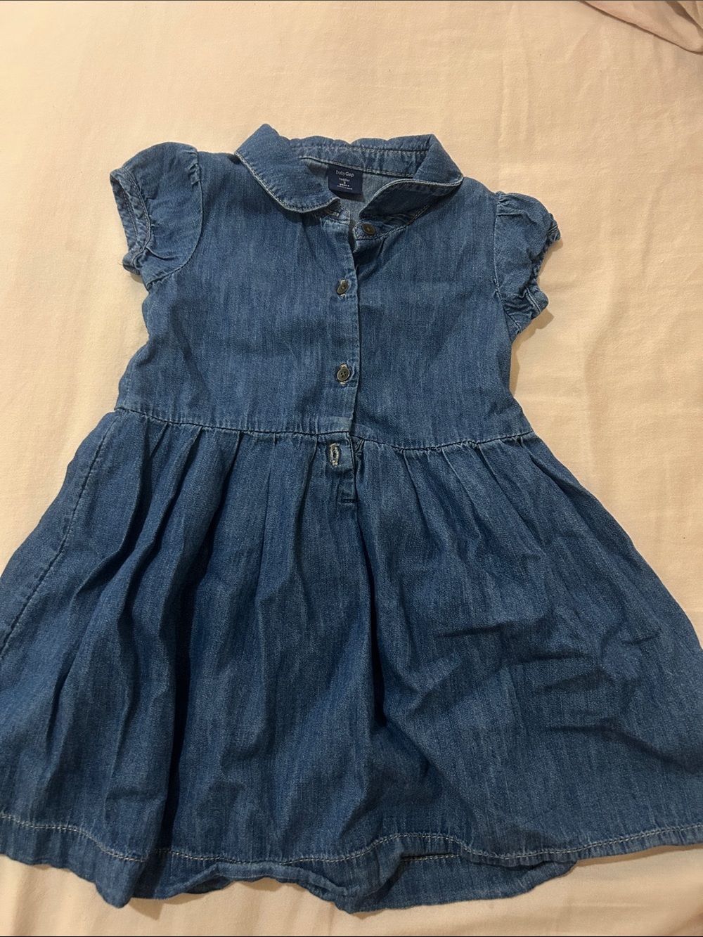 GAP Denim Button-Front Dress - Blue